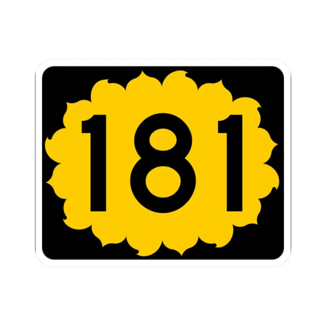 K-181 (Kansas) (Road Sign) STICKER Vinyl Kiss-Cut Decal 2 Inch White - The Sticker Space