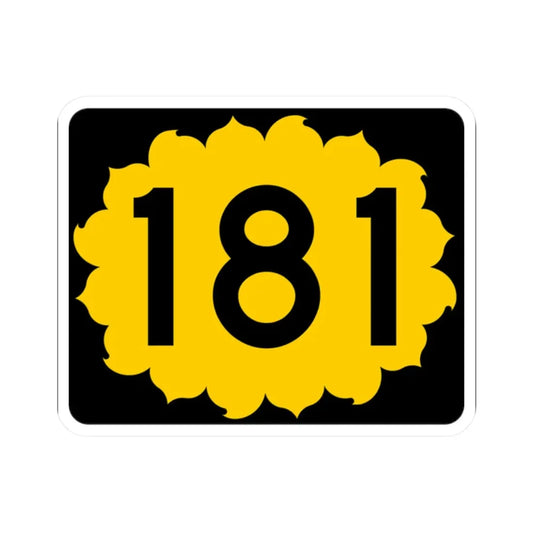 K-181 (Kansas) (Road Sign) STICKER Vinyl Kiss-Cut Decal 2 Inch White - The Sticker Space