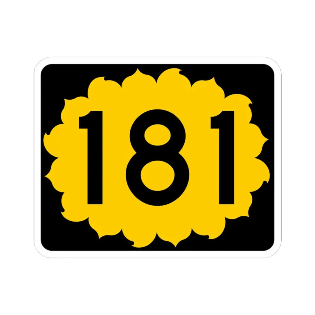 K-181 (Kansas) (Road Sign) STICKER Vinyl Kiss-Cut Decal 3 Inch White - The Sticker Space
