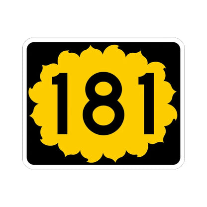 K-181 (Kansas) (Road Sign) STICKER Vinyl Kiss-Cut Decal 4 Inch White - The Sticker Space