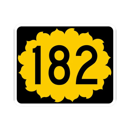 K-182 (Kansas) (Road Sign) STICKER Vinyl Kiss-Cut Decal 2 Inch White - The Sticker Space