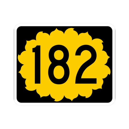 K-182 (Kansas) (Road Sign) STICKER Vinyl Kiss-Cut Decal 2 Inch White - The Sticker Space