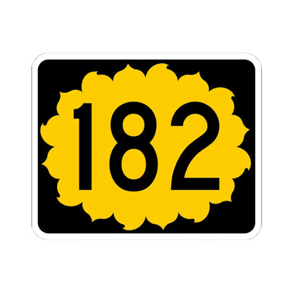 K-182 (Kansas) (Road Sign) STICKER Vinyl Kiss-Cut Decal 4 Inch White - The Sticker Space