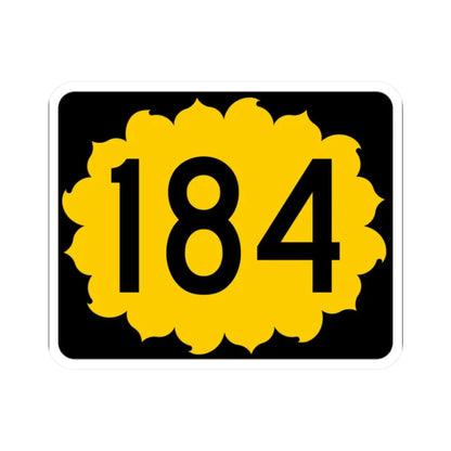K-184 (Kansas) (Road Sign) STICKER Vinyl Kiss-Cut Decal 2 Inch White - The Sticker Space