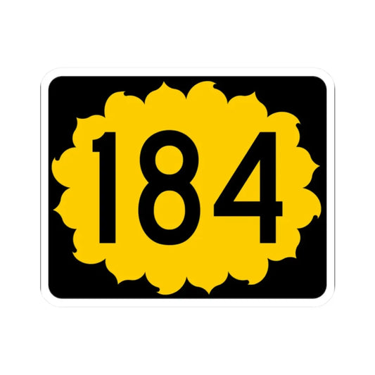 K-184 (Kansas) (Road Sign) STICKER Vinyl Kiss-Cut Decal 2 Inch White - The Sticker Space