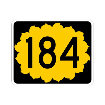 K-184 (Kansas) (Road Sign) STICKER Vinyl Kiss-Cut Decal 3 Inch White - The Sticker Space