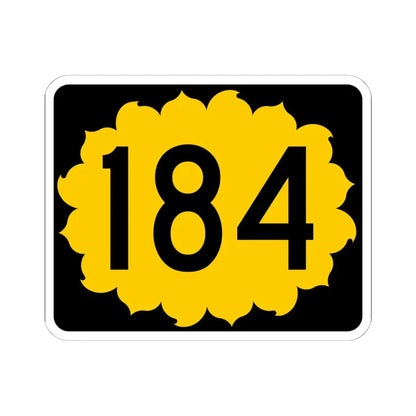 K-184 (Kansas) (Road Sign) STICKER Vinyl Kiss-Cut Decal 6 Inch White - The Sticker Space