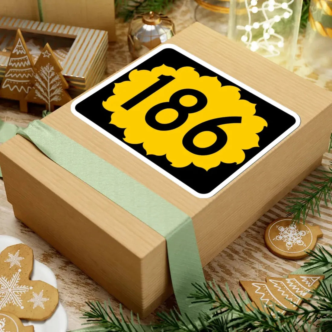 K-186 (Kansas) (Road Sign) STICKER Vinyl Kiss-Cut Decal - The Sticker Space