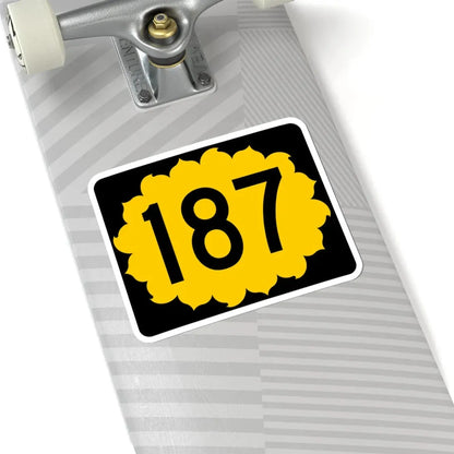 K-187 (Kansas) (Road Sign) STICKER Vinyl Kiss-Cut Decal - The Sticker Space