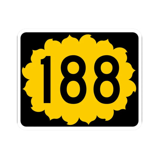 K-188 (Kansas) (Road Sign) STICKER Vinyl Kiss-Cut Decal 2 Inch White - The Sticker Space