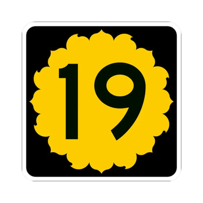 K-19 (Kansas) (Road Sign) STICKER Vinyl Kiss-Cut Decal 2 Inch White - The Sticker Space