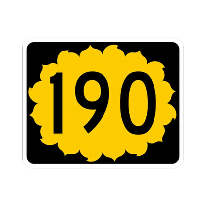K-190 (Kansas) (Road Sign) STICKER Vinyl Kiss-Cut Decal 2 Inch White - The Sticker Space