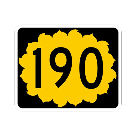 K-190 (Kansas) (Road Sign) STICKER Vinyl Kiss-Cut Decal 2 Inch White - The Sticker Space