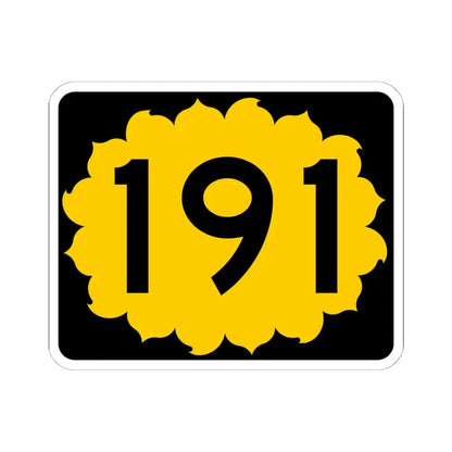 K-191 (Kansas) (Road Sign) STICKER Vinyl Kiss-Cut Decal 6 Inch White - The Sticker Space