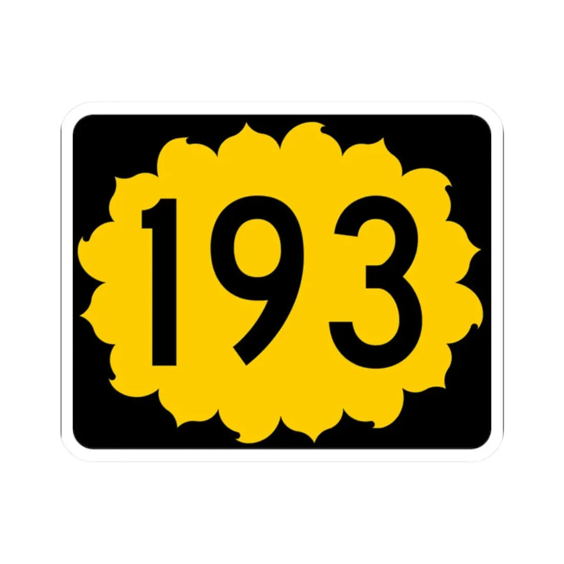 K-193 (Kansas) (Road Sign) STICKER Vinyl Kiss-Cut Decal 2 Inch White - The Sticker Space