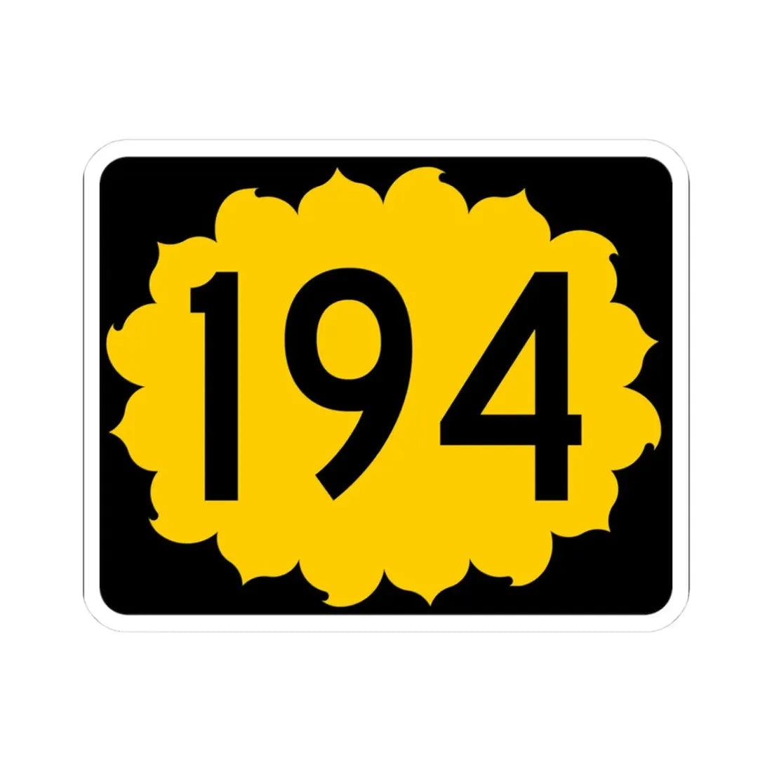 K-194 (Kansas) (Road Sign) STICKER Vinyl Kiss-Cut Decal 3 Inch White - The Sticker Space