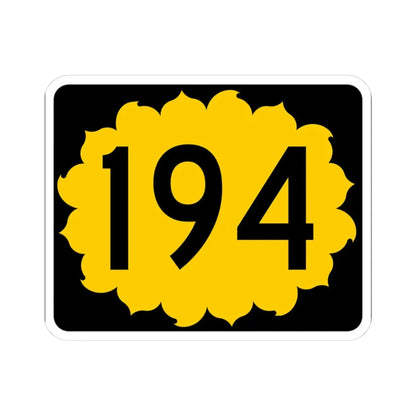 K-194 (Kansas) (Road Sign) STICKER Vinyl Kiss-Cut Decal 3 Inch White - The Sticker Space