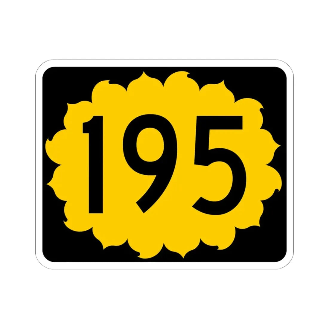 K-195 (Kansas) (Road Sign) STICKER Vinyl Kiss-Cut Decal 6 Inch White - The Sticker Space