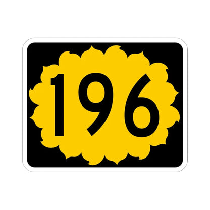 K-196 (Kansas) (Road Sign) STICKER Vinyl Kiss-Cut Decal 6 Inch White - The Sticker Space