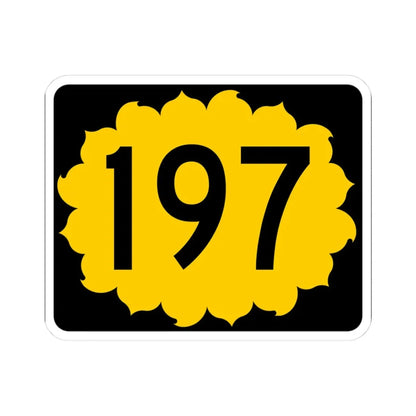 K-197 (Kansas) (Road Sign) STICKER Vinyl Kiss-Cut Decal 3 Inch White - The Sticker Space