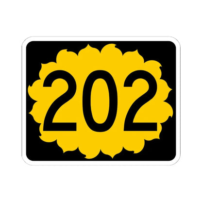 K-202 (Kansas) (Road Sign) STICKER Vinyl Kiss-Cut Decal 6 Inch White - The Sticker Space