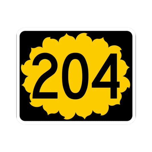 K-204 (Kansas) (Road Sign) STICKER Vinyl Kiss-Cut Decal 2 Inch White - The Sticker Space