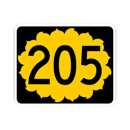K-205 (Kansas) (Road Sign) STICKER Vinyl Kiss-Cut Decal 3 Inch White - The Sticker Space