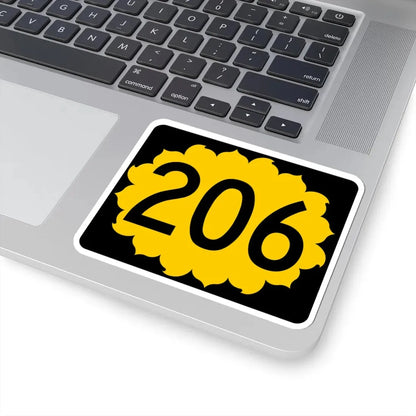 K-206 (Kansas) (Road Sign) STICKER Vinyl Kiss-Cut Decal - The Sticker Space