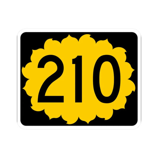 K-210 (Kansas) (Road Sign) STICKER Vinyl Kiss-Cut Decal 2 Inch White - The Sticker Space
