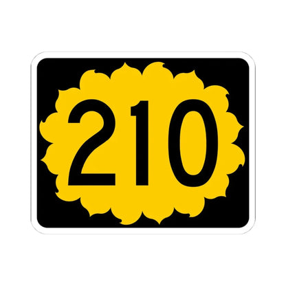 K-210 (Kansas) (Road Sign) STICKER Vinyl Kiss-Cut Decal 4 Inch White - The Sticker Space