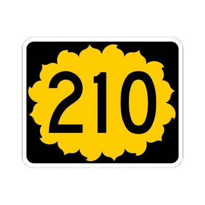 K-210 (Kansas) (Road Sign) STICKER Vinyl Kiss-Cut Decal 6 Inch White - The Sticker Space