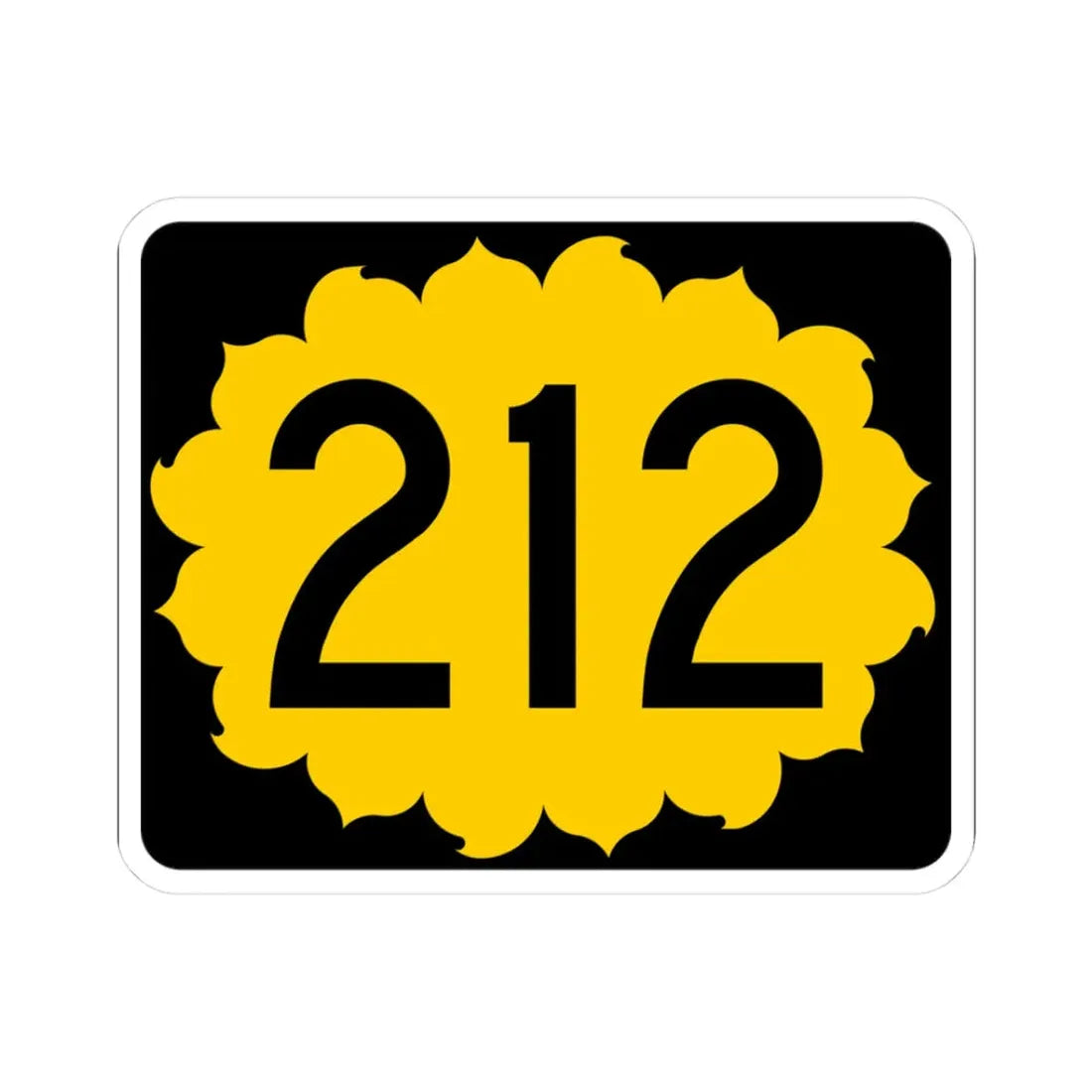 K-212 (Kansas) (Road Sign) STICKER Vinyl Kiss-Cut Decal 3 Inch White - The Sticker Space
