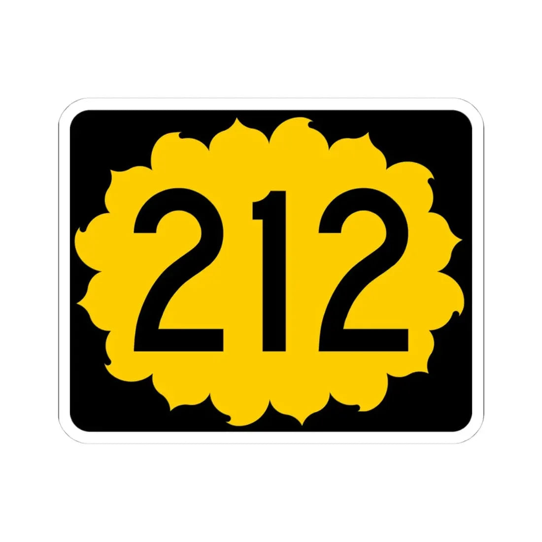 K-212 (Kansas) (Road Sign) STICKER Vinyl Kiss-Cut Decal 4 Inch White - The Sticker Space