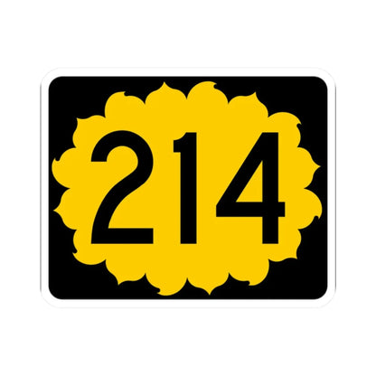 K-214 (Kansas) (Road Sign) STICKER Vinyl Kiss-Cut Decal 2 Inch White - The Sticker Space