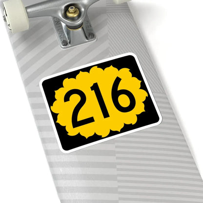 K-216 (Kansas) (Road Sign) STICKER Vinyl Kiss-Cut Decal - The Sticker Space