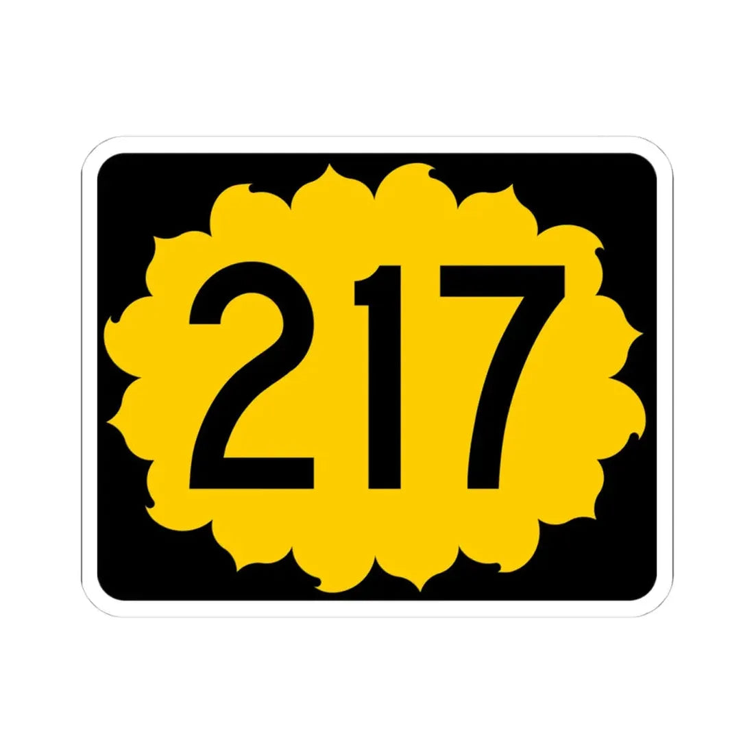 K-217 (Kansas) (Road Sign) STICKER Vinyl Kiss-Cut Decal 4 Inch White - The Sticker Space