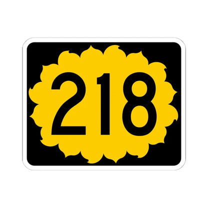 K-218 (Kansas) (Road Sign) STICKER Vinyl Kiss-Cut Decal 6 Inch White - The Sticker Space