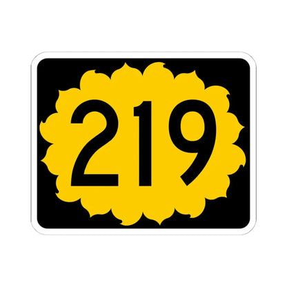 K-219 (Kansas) (Road Sign) STICKER Vinyl Kiss-Cut Decal 6 Inch White - The Sticker Space