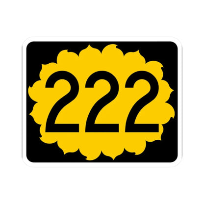 K-222 (Kansas) (Road Sign) STICKER Vinyl Kiss-Cut Decal 2 Inch White - The Sticker Space