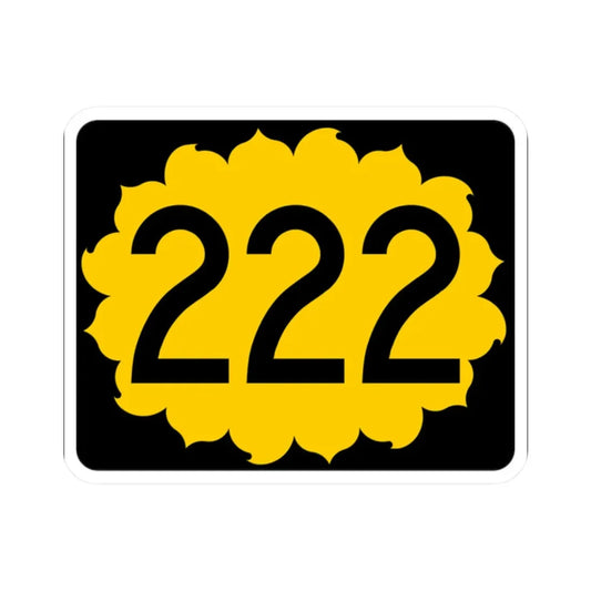 K-222 (Kansas) (Road Sign) STICKER Vinyl Kiss-Cut Decal 2 Inch White - The Sticker Space