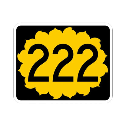 K-222 (Kansas) (Road Sign) STICKER Vinyl Kiss-Cut Decal 3 Inch White - The Sticker Space