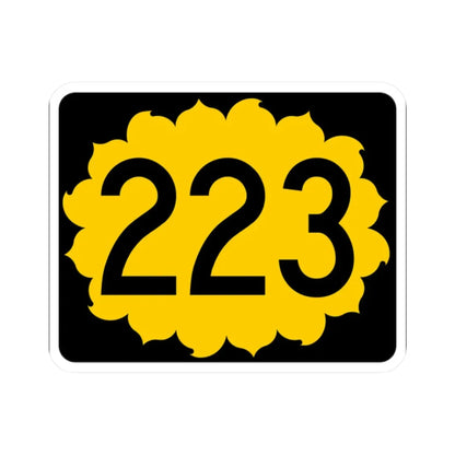 K-223 (Kansas) (Road Sign) STICKER Vinyl Kiss-Cut Decal 2 Inch White - The Sticker Space