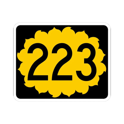 K-223 (Kansas) (Road Sign) STICKER Vinyl Kiss-Cut Decal 3 Inch White - The Sticker Space