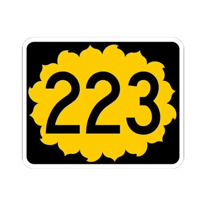 K-223 (Kansas) (Road Sign) STICKER Vinyl Kiss-Cut Decal 4 Inch White - The Sticker Space