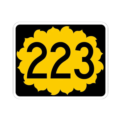 K-223 (Kansas) (Road Sign) STICKER Vinyl Kiss-Cut Decal 6 Inch White - The Sticker Space