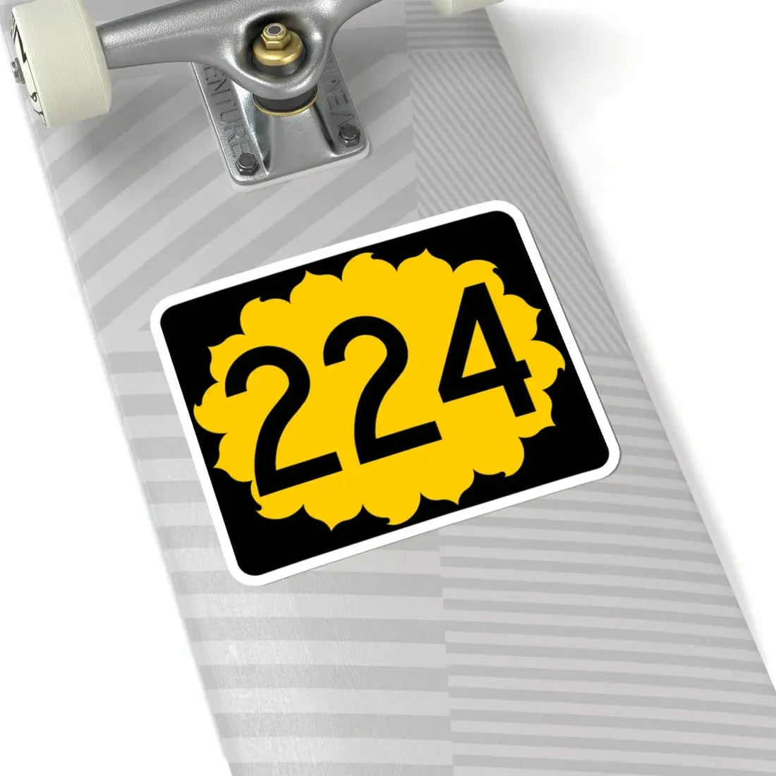 K-224 (Kansas) (Road Sign) STICKER Vinyl Kiss-Cut Decal - The Sticker Space