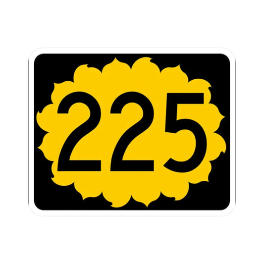 K-225 (Kansas) (Road Sign) STICKER Vinyl Kiss-Cut Decal 2 Inch White - The Sticker Space