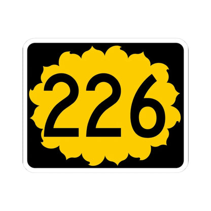 K-226 (Kansas) (Road Sign) STICKER Vinyl Kiss-Cut Decal 3 Inch White - The Sticker Space