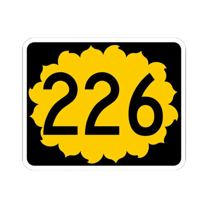 K-226 (Kansas) (Road Sign) STICKER Vinyl Kiss-Cut Decal 4 Inch White - The Sticker Space