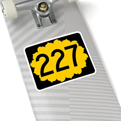 K-227 (Kansas) (Road Sign) STICKER Vinyl Kiss-Cut Decal - The Sticker Space